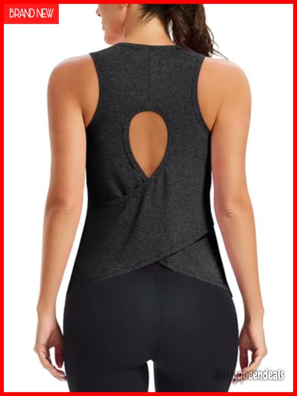 Polyester Spandex Loose Fit Workout Tank Top Sleeveless Athletic Yoga Gym Runner
